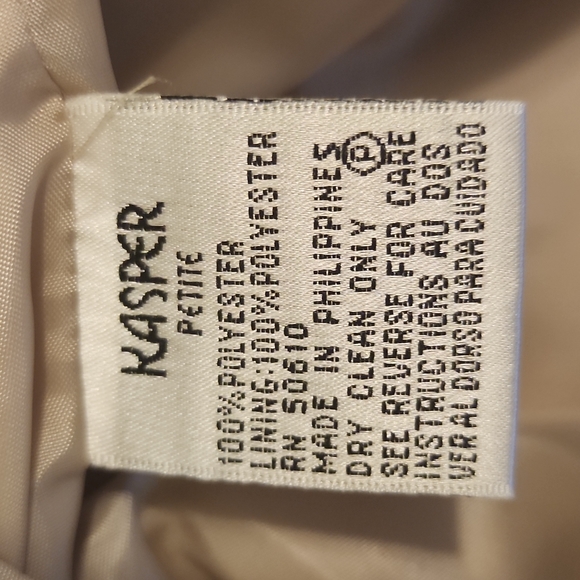 NWOT Kasper Women's Tan Button Front Blazer Size 4 - Picture 6 of 6